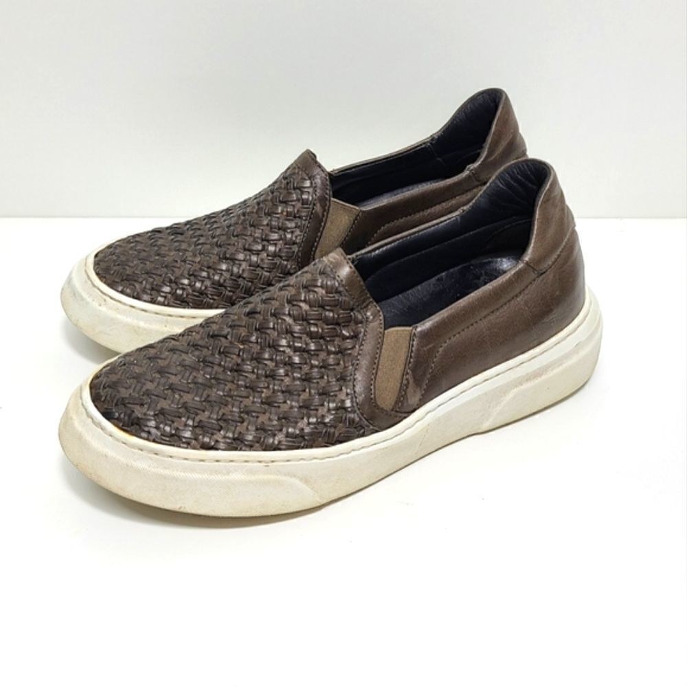 M. Gemi Cerchio Leather Slip On Shoes in Brown Size 6‎